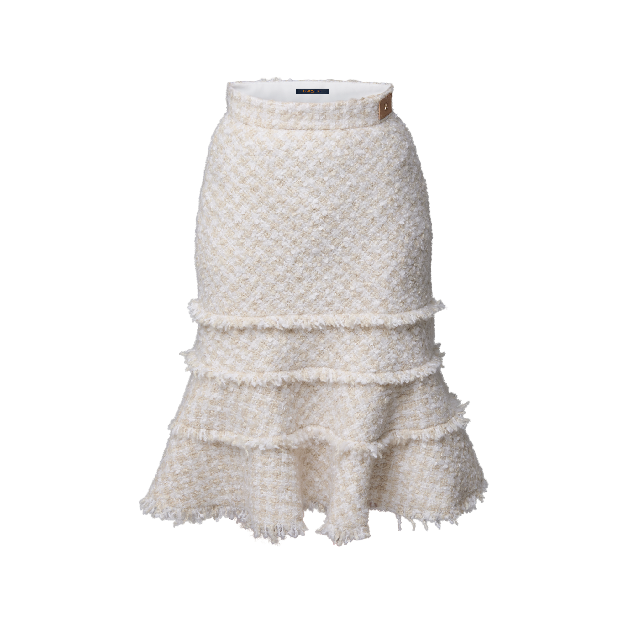 Fringe Trim Tweed Skirt - Ready-to-Wear | LOUIS VUITTON